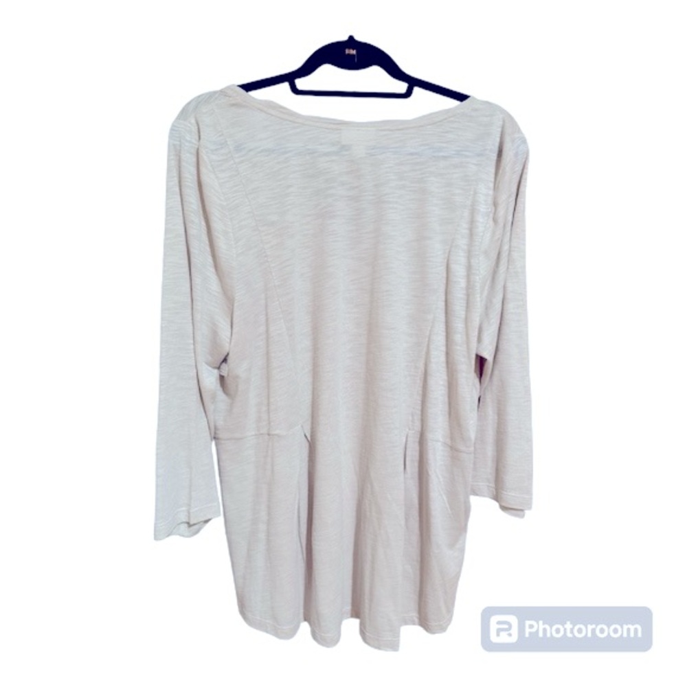 J. Jill Long Sleeve‎ 100% Cotton/Modal Crewneck Tunic Top. Size Medium. Classic. - Picture 4 of 5
